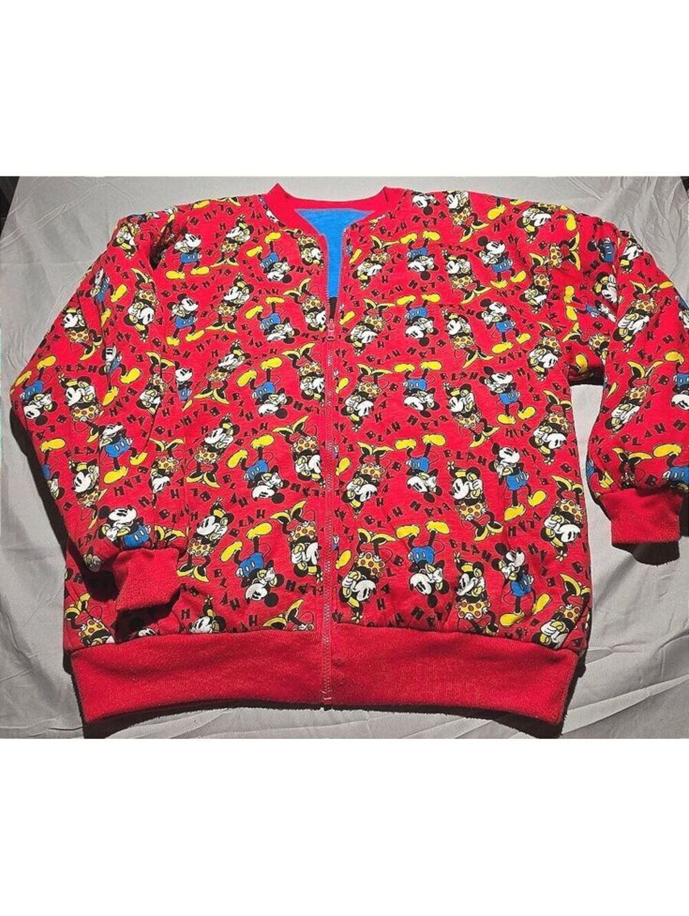 Vintage Disney Mickey Mouse Full Zip Reversible Sweatshirt